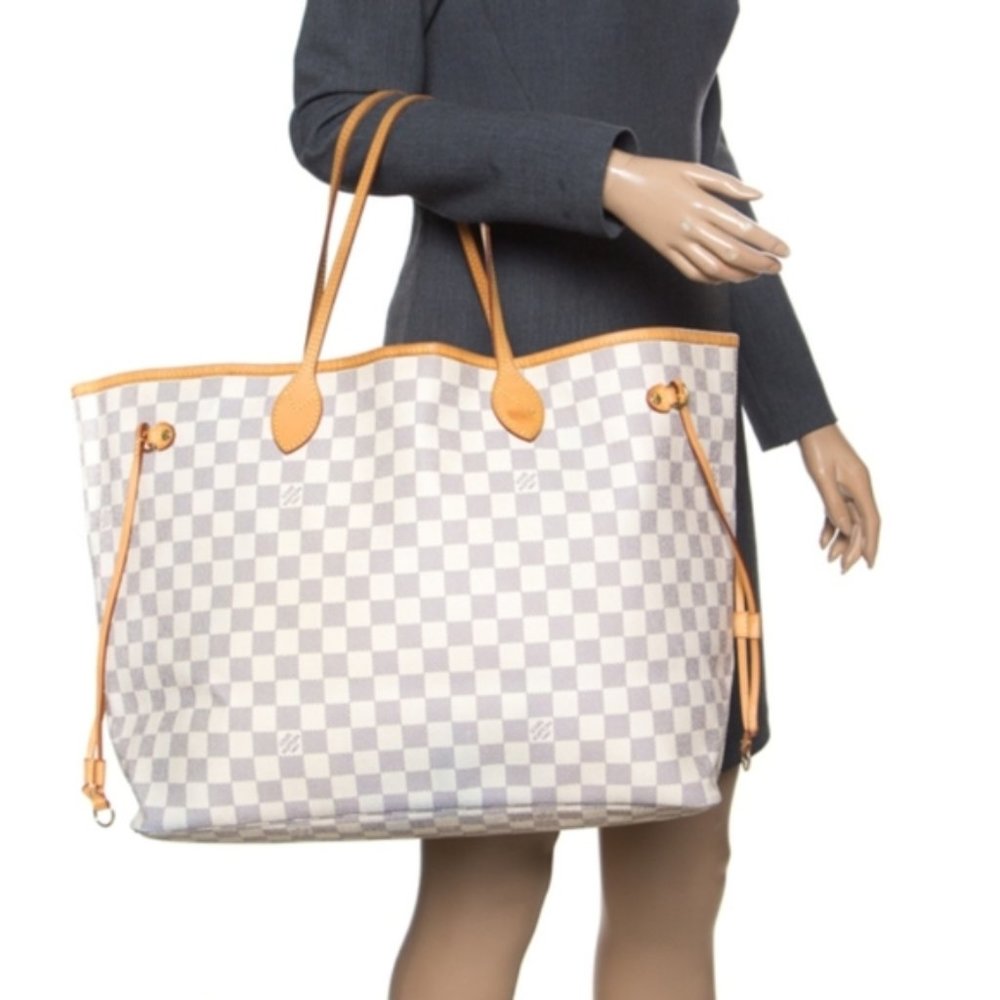 Louis Vuitton Neverfull GM Damier Azur Tote Bag - Picture 16 of 16